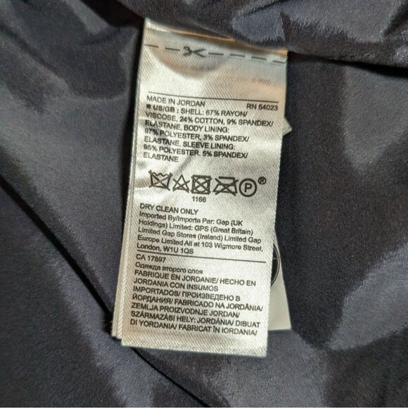 Banana Republic Long & Lean Pinstripe Blazer Womens Size 12 Academia Business - Picture 4 of 11